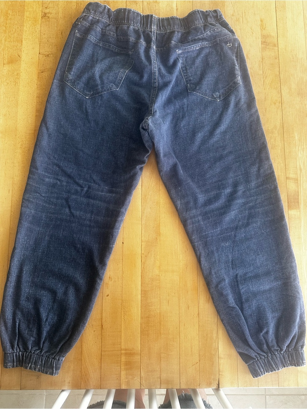 rag & bone Dark Blue Relaxed Elastic Cuff Jeans - Picture 2 of 5